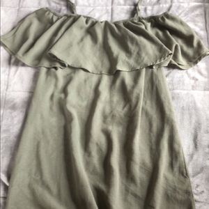 Cold shoulder spaghetti strap dress